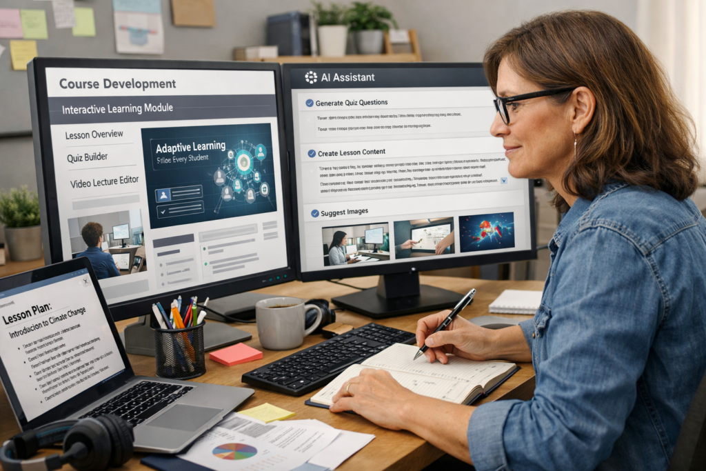 Focused on digital course creation with AI.