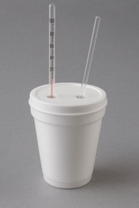 A coffee cup calorimeter.