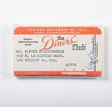 Alfred Bloomingdale’s Diners Club charge card.