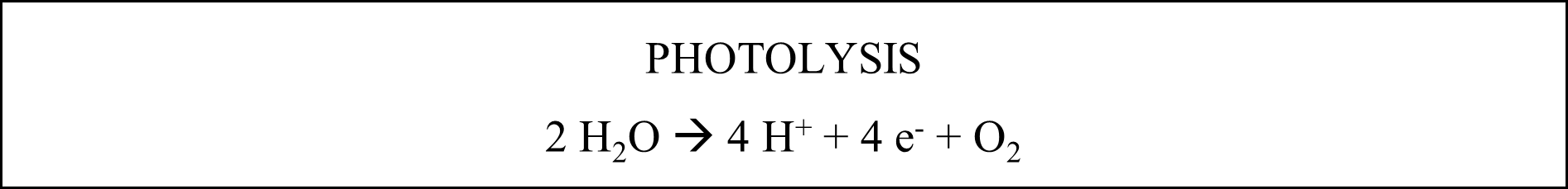 Photolysis Reaction